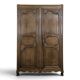 Solid oak wardrobe in Louis XV style