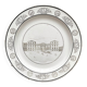 Antique fine earthenware plate "Palais Bourbon" Creil, early 19th century