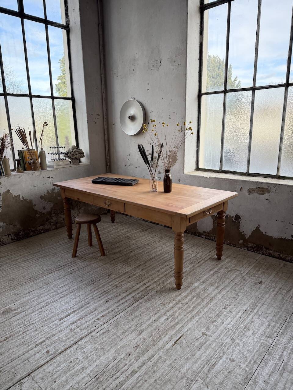 Table de ferme en merisier