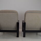 Pair of mid-century armchairs Leda Lux 1980's