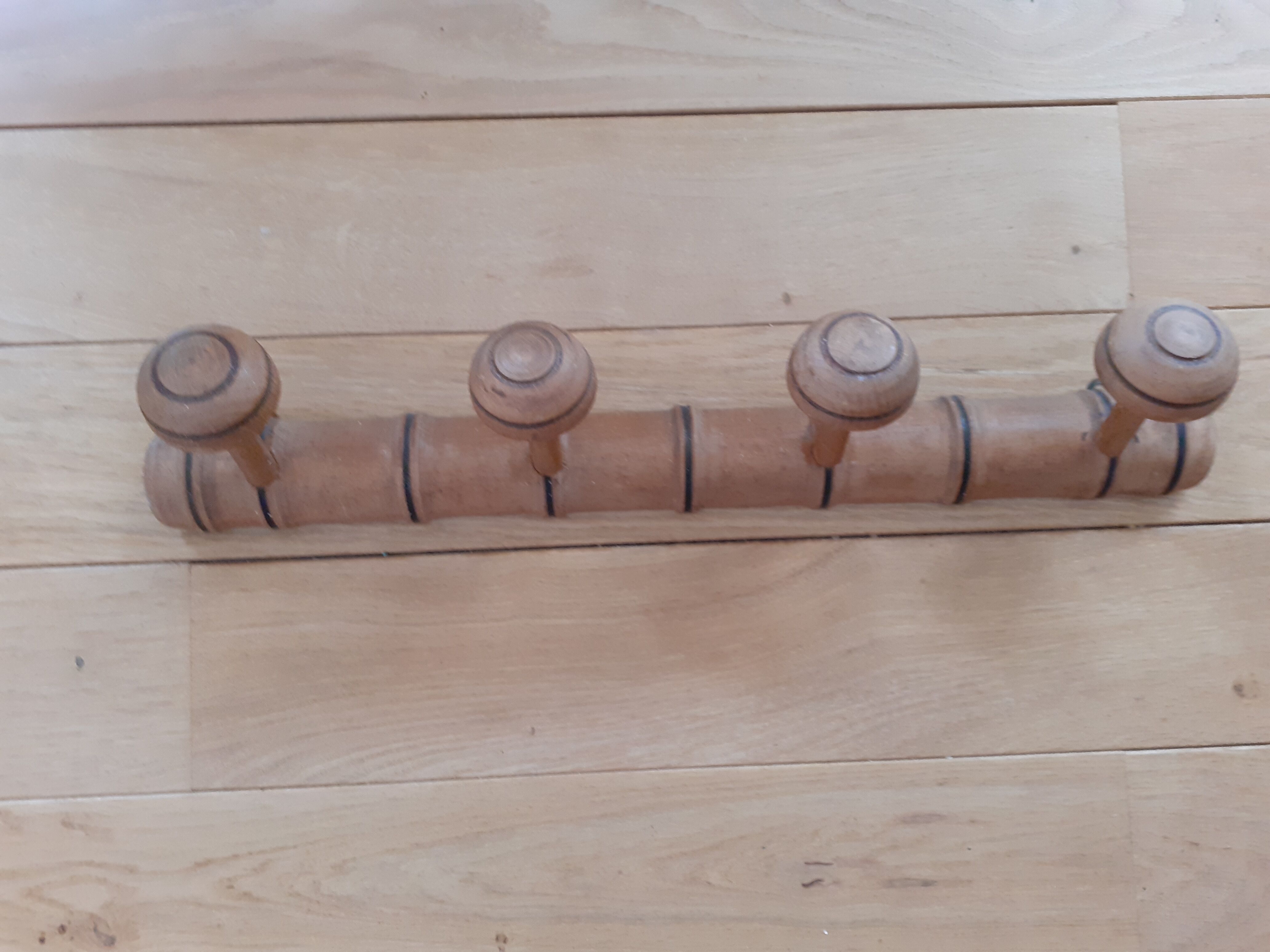 Old coat rack wood imitation bamboo