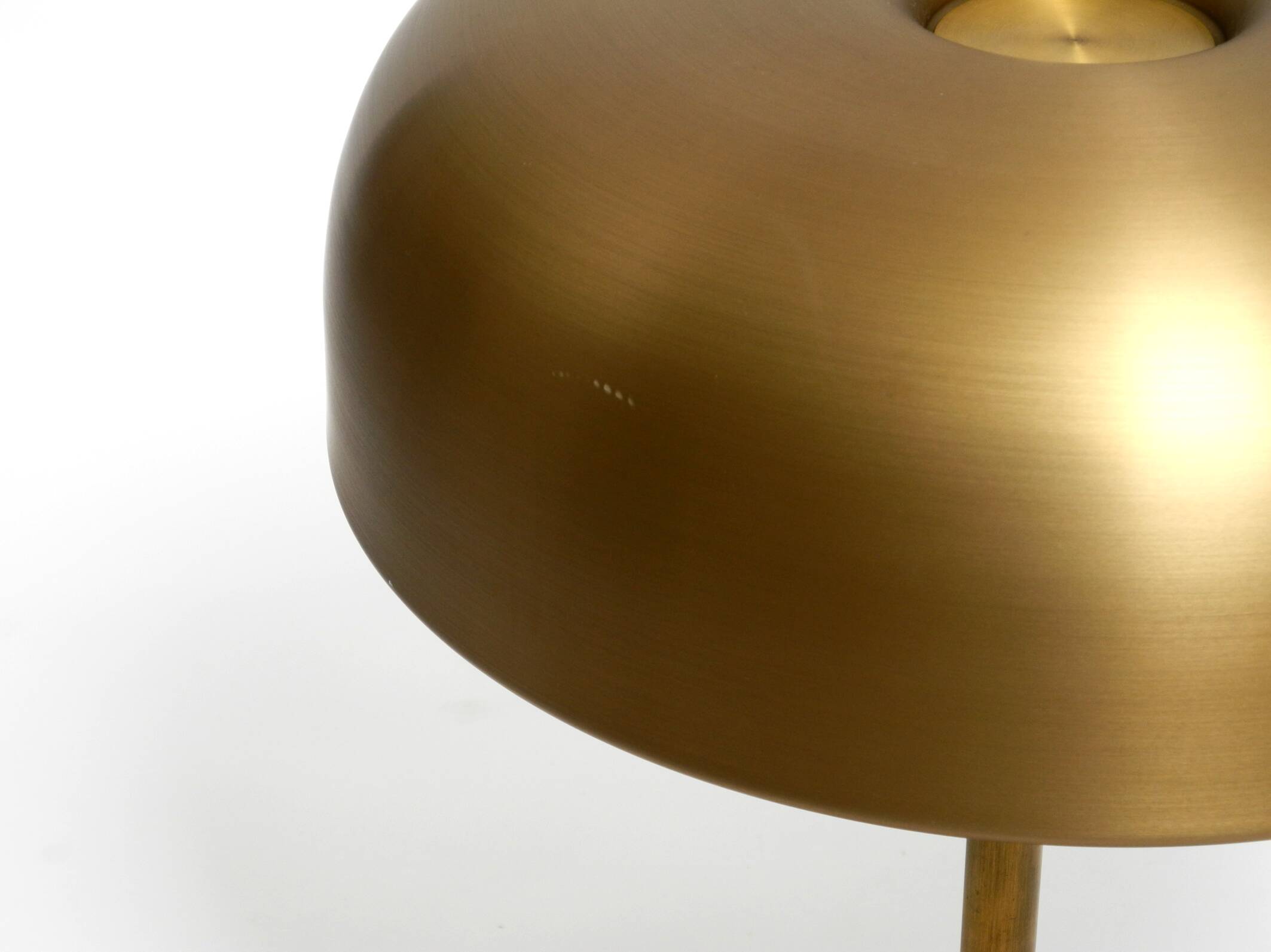 Extraordinary heavy 1960s XXL brass table lamp by Staff with a swivel joint