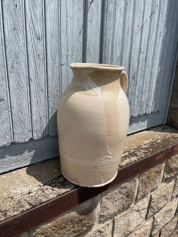 Grande Jarre Cruche en grès émaillé