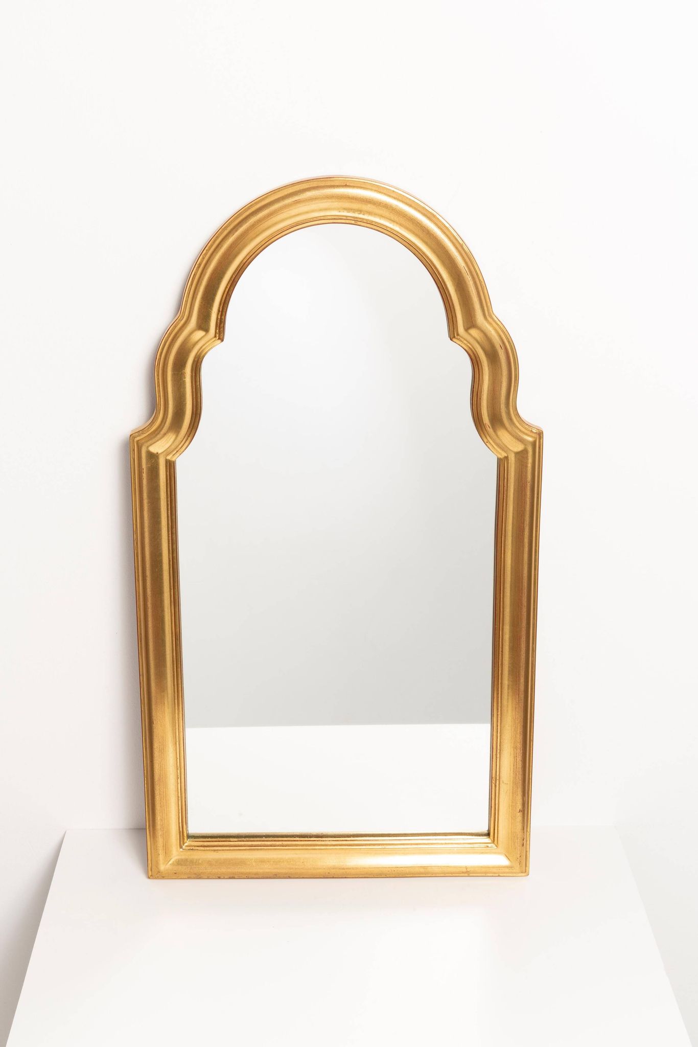 Vintage medium gold mirror mid-century, Belgium, 2000s