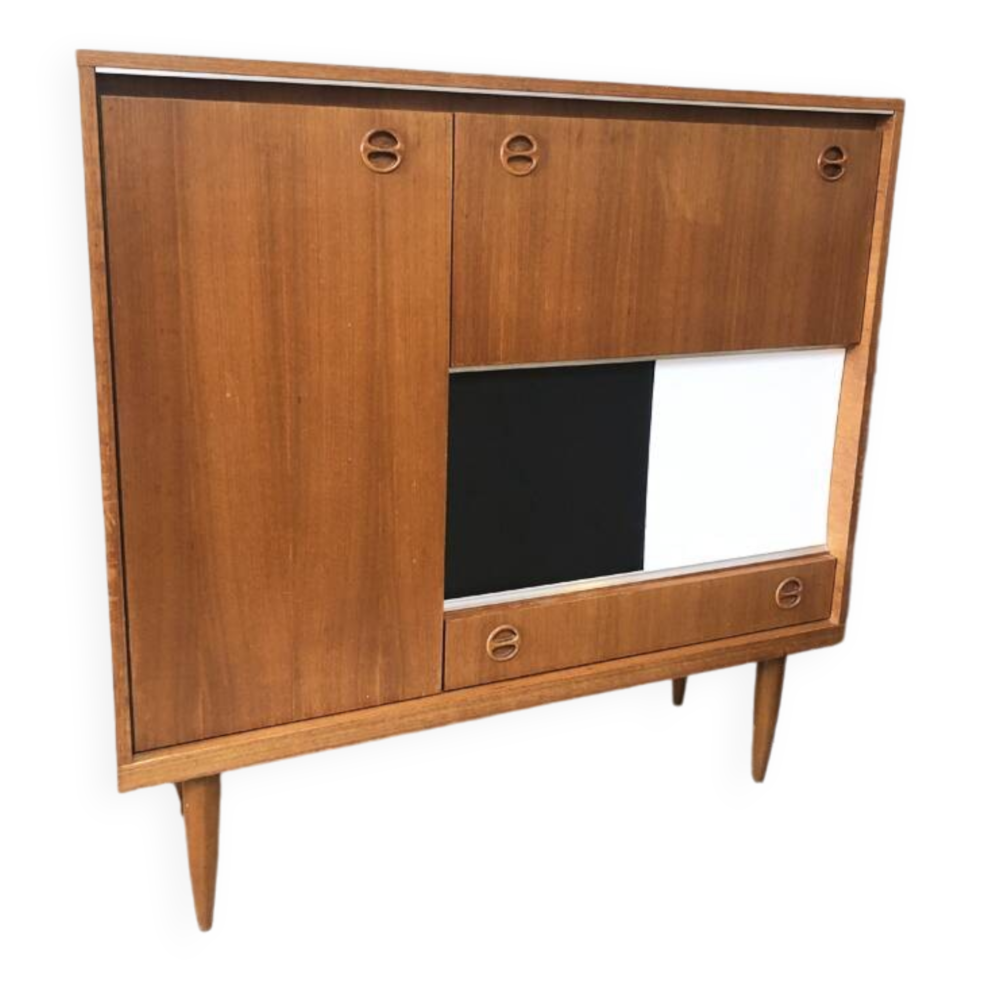 Vintage two-tone Scandinavian sideboard, 1960
