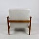 GFM-142 Ivory and White Boucle Armchair by Edmund Homa, 1970s