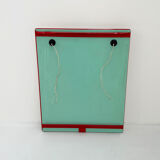 Mirror with red metal bulbs, 1970