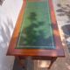 Green leather top desk