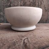 Vintage English ceramic and wooden mortar and pestle set