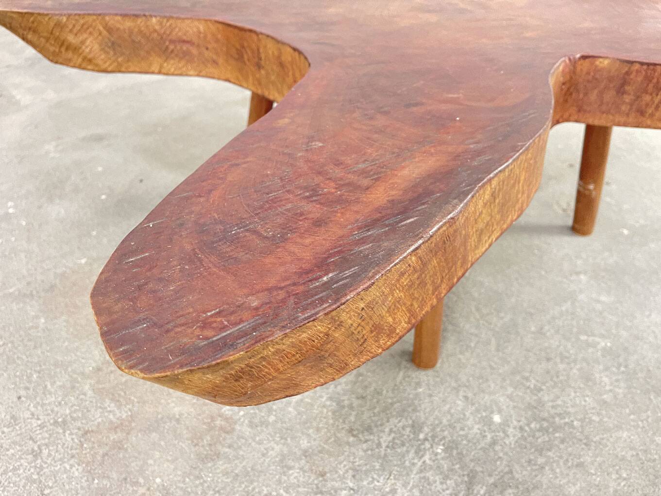 1960s coffee table in redwood