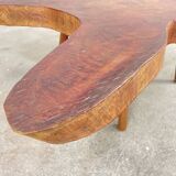 Table basse années 1960 en séquoia