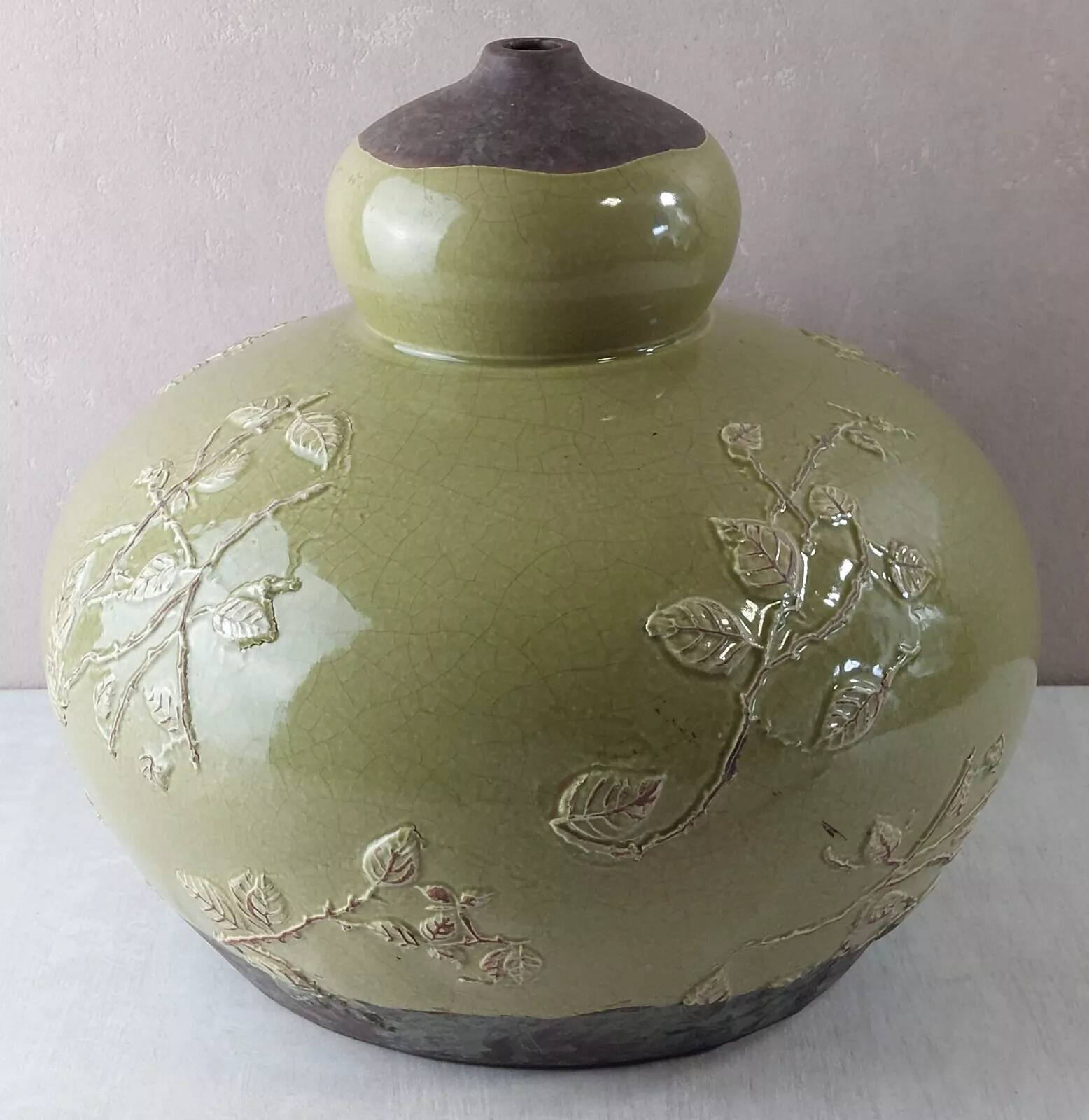 Old large vase / pot, ceramic, Jean Massier, from Vallauris