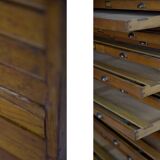 Vintage Large Industrial Oak File Cabinet with Multiple Drawers, 1930s