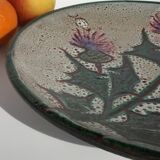 Dish Vallauris decoration thistles diameter 29.5cm