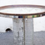 Mosaic mirrored glass coffee table Italy 70