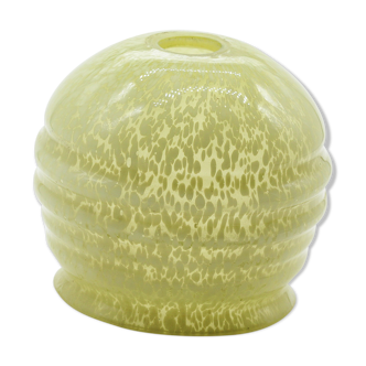 Green speckled Clichy glass lampshade