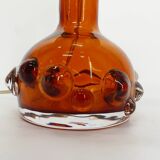 Vintage Kosta Boda orange glass table lamp 1960s