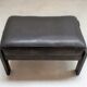 Scandinavian maroon leather stool