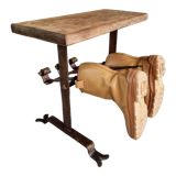 Antique shoe rack side table bench