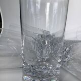6 Crystal Long Drink Glasses with Spikes