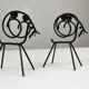Pair of Black Metal Goat Candleholders — Gunnar Ander for Ystad-Metall, Sweden, 1960s