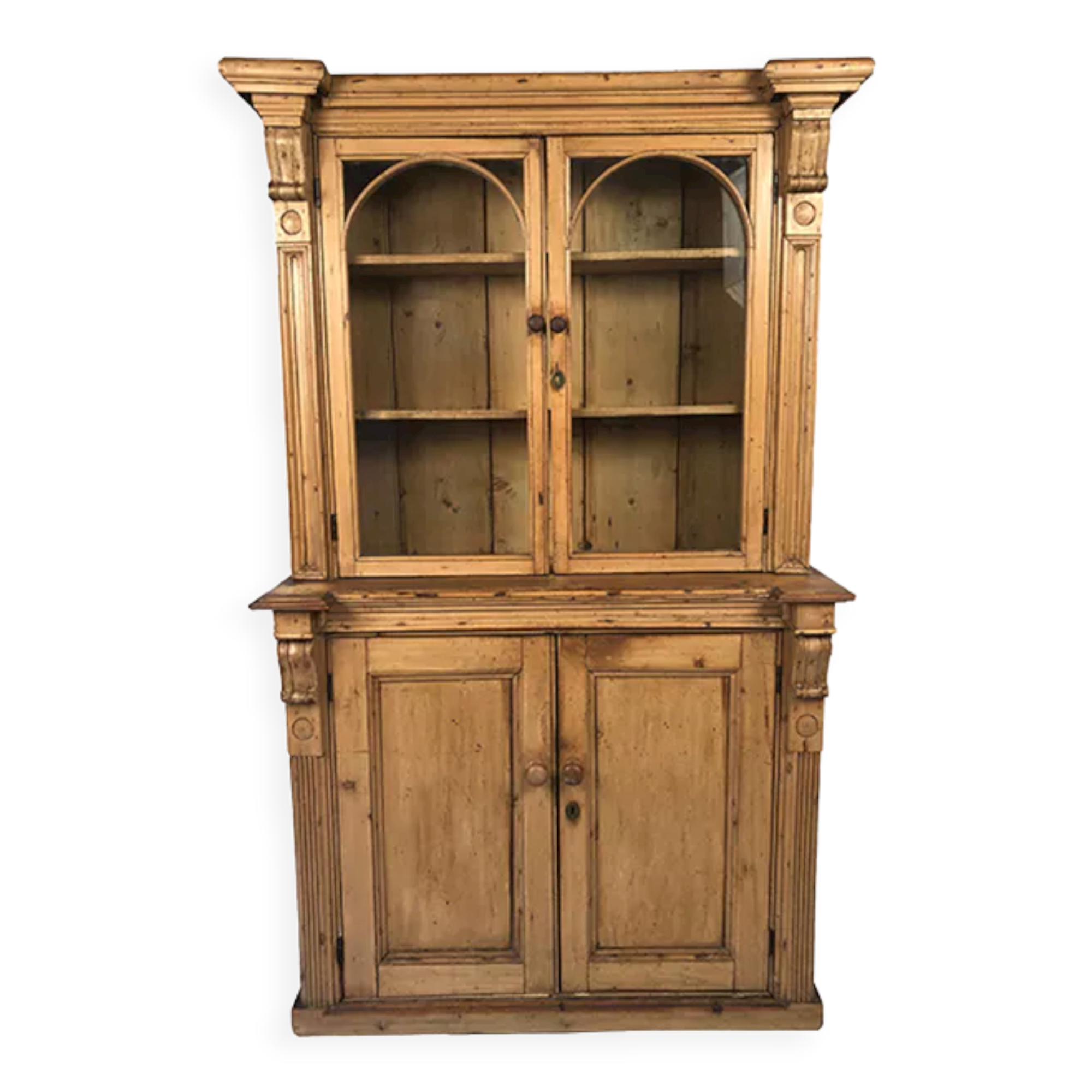 Buffet two fir bodies, glazed in the upper part.