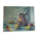 Tableau huile sur panneau nature morte