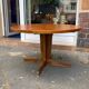 Extendable round table in teak from the 60s with two extensions