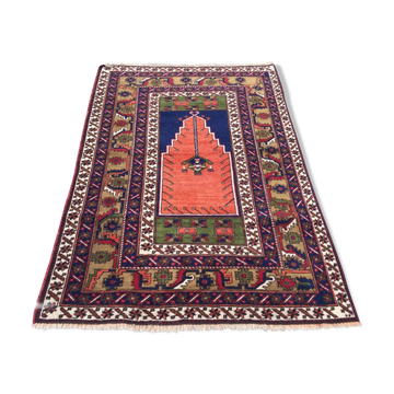 Tapis de prière turc teinture végétale 175x115cm