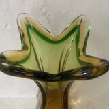 Amber Murano glass vase circa 1960