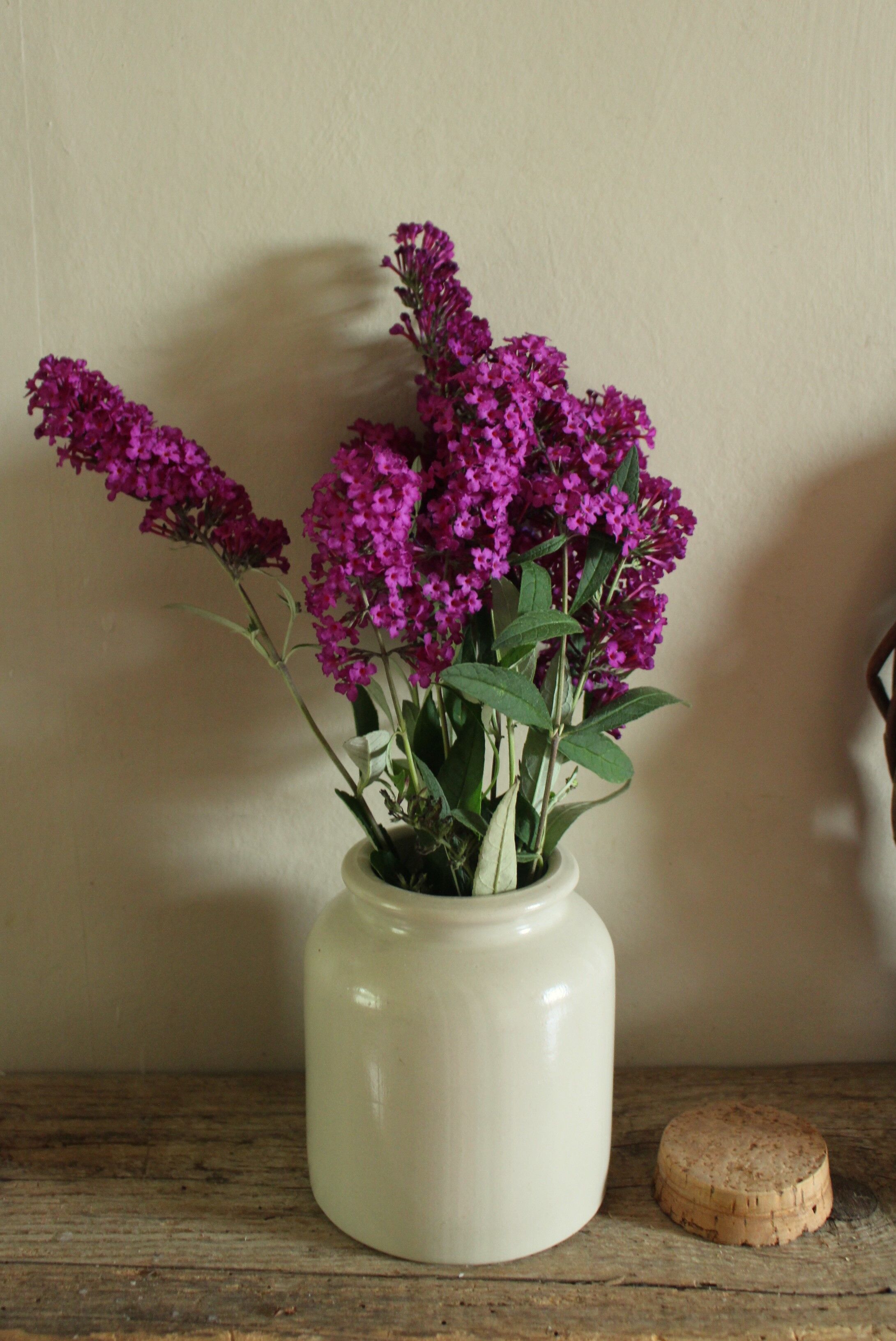 Mustard pot glazed sandstone gray cork stopper