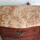 Chiffonnier Louis XV marqueterie et marbre