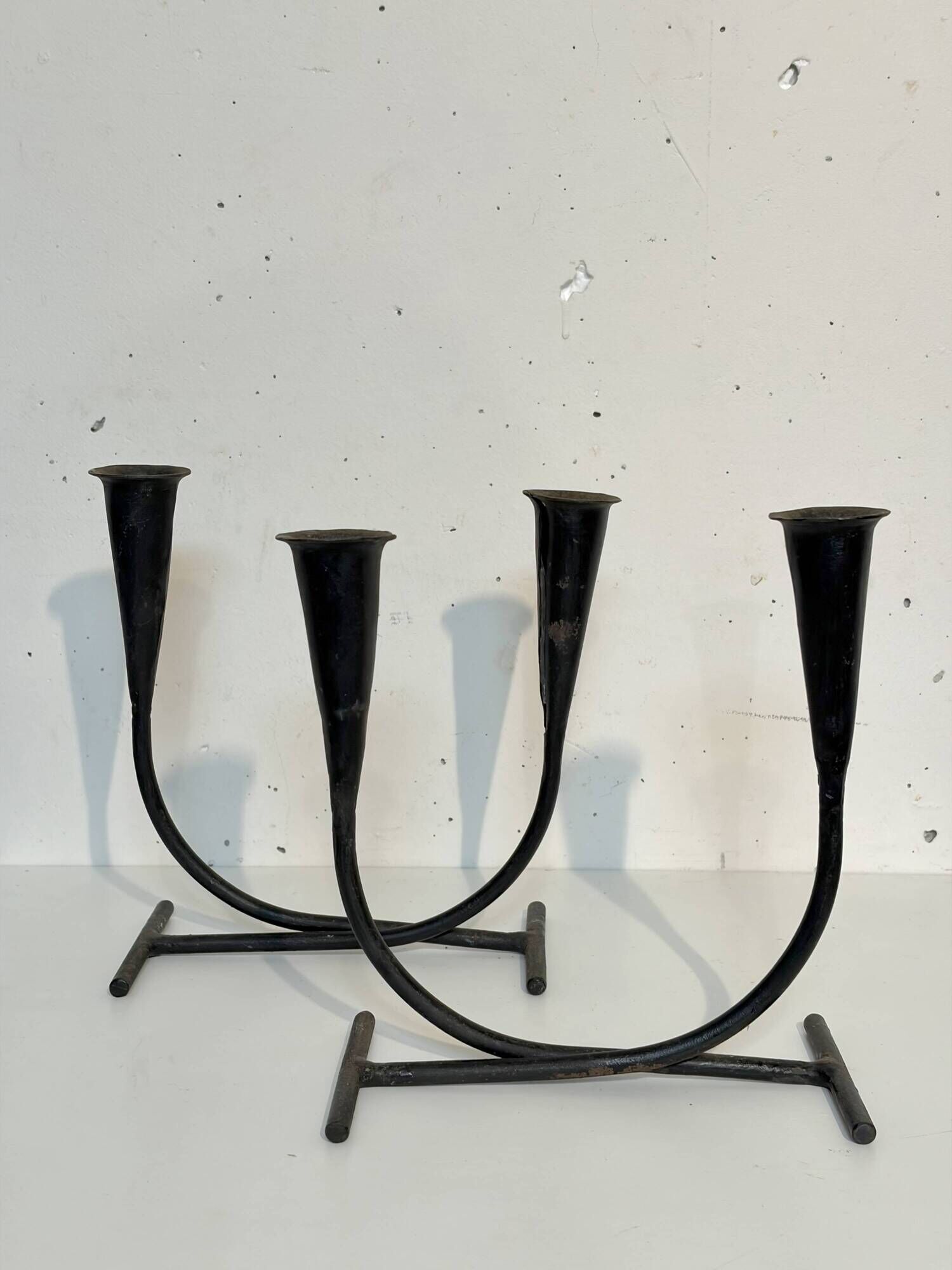 Pair of candlesticks, Folk art, 1950