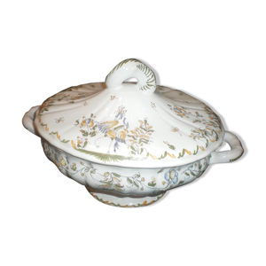 Soupière et plat en faïence DVX