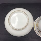 Cup and saucer porcelain of paris empire decoration golden foliage nineteenth