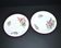 Set of 2 Lunéville earthenware lentil plates with floral decor, Street lamp 17cm