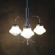 1960s Chrome Plated Chandelier with Murano Glass,  Italy