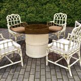 Table & Chairs & Console by McGuire, 1970s