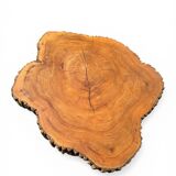 Large brutalist coffee table made from a single piece of cedar trunk, 1960.