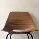 Barrel chair wood & metal by Pierre Guariche for Steiner Paris 1950