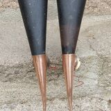 Pair of vintage 50s copper and metal wall lights