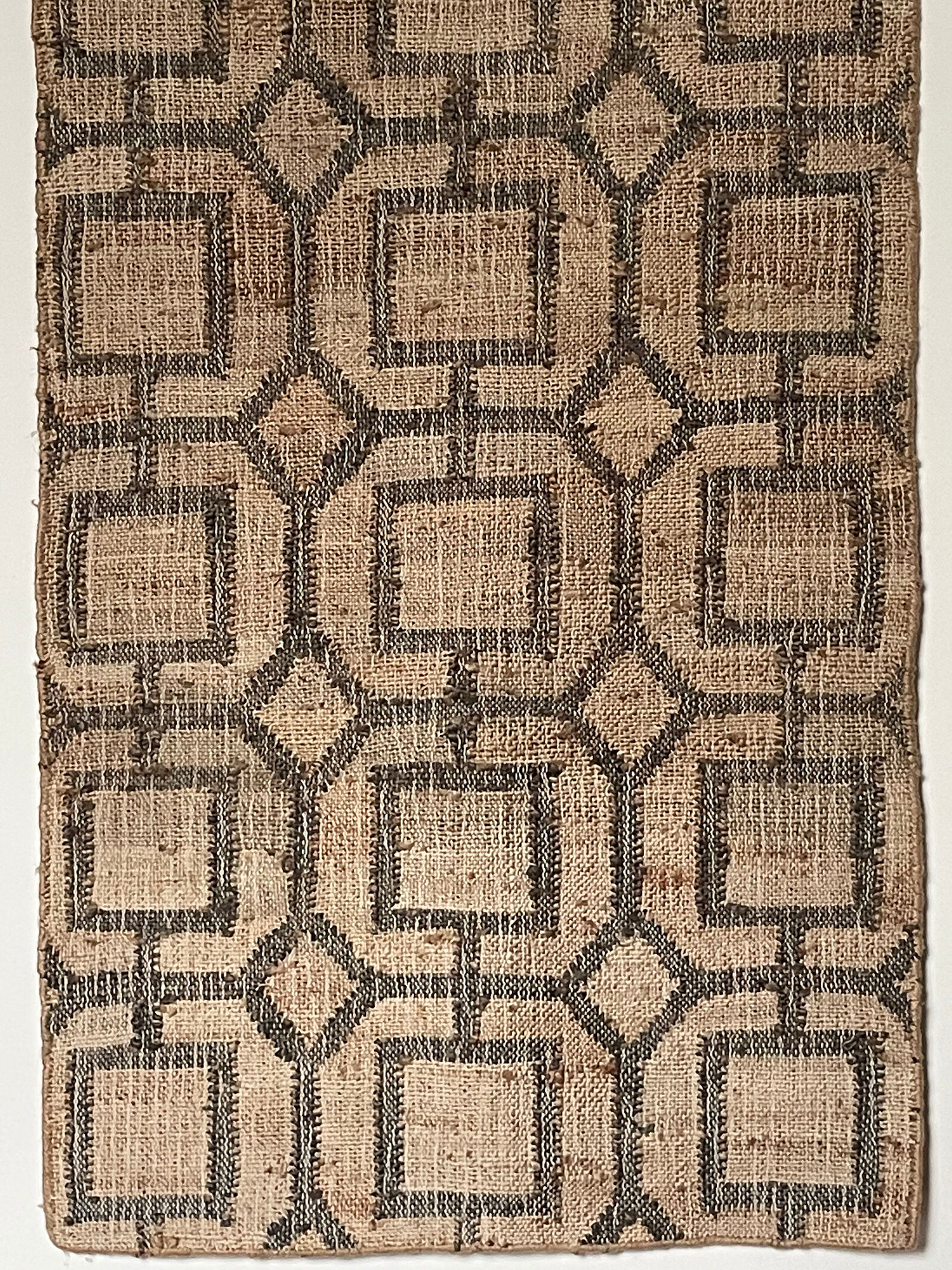 2.5 x 6 ft. - handmade hemp-cotton rug, floor carpet