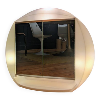 mirror and Allibert medicine cabinet by Pierre Paulin