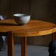 Mid-century Danish round dining table in solid pine, 1970s.