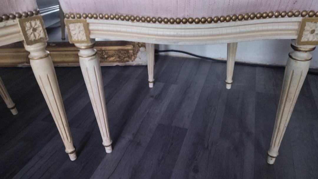 Louis XVI style medallion chairs