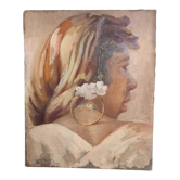 Portrait painting Moorish woman orientalism oil 30s 40 Pierre Roig