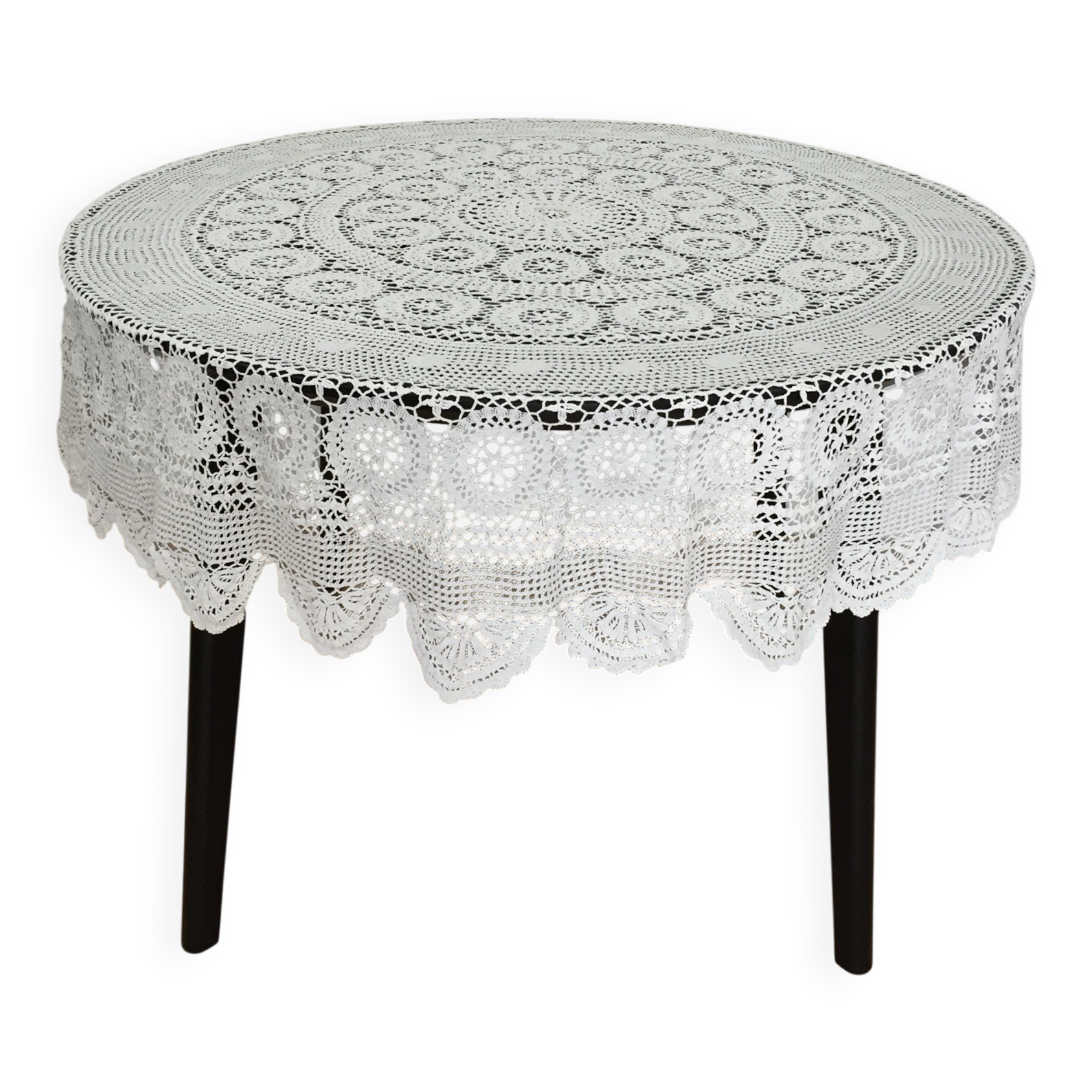 Nappe crochet coton vintage ancienne
