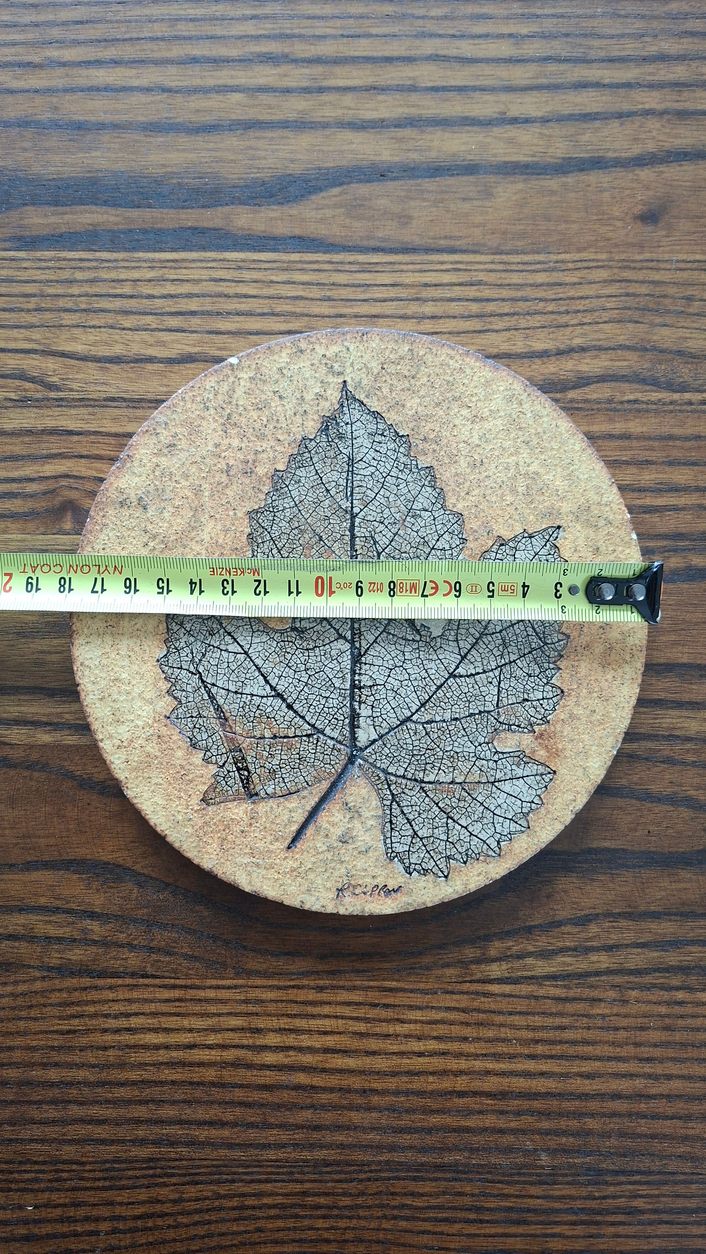 Wall ceramic leaf by Roger Capron, France 1960s-70s
