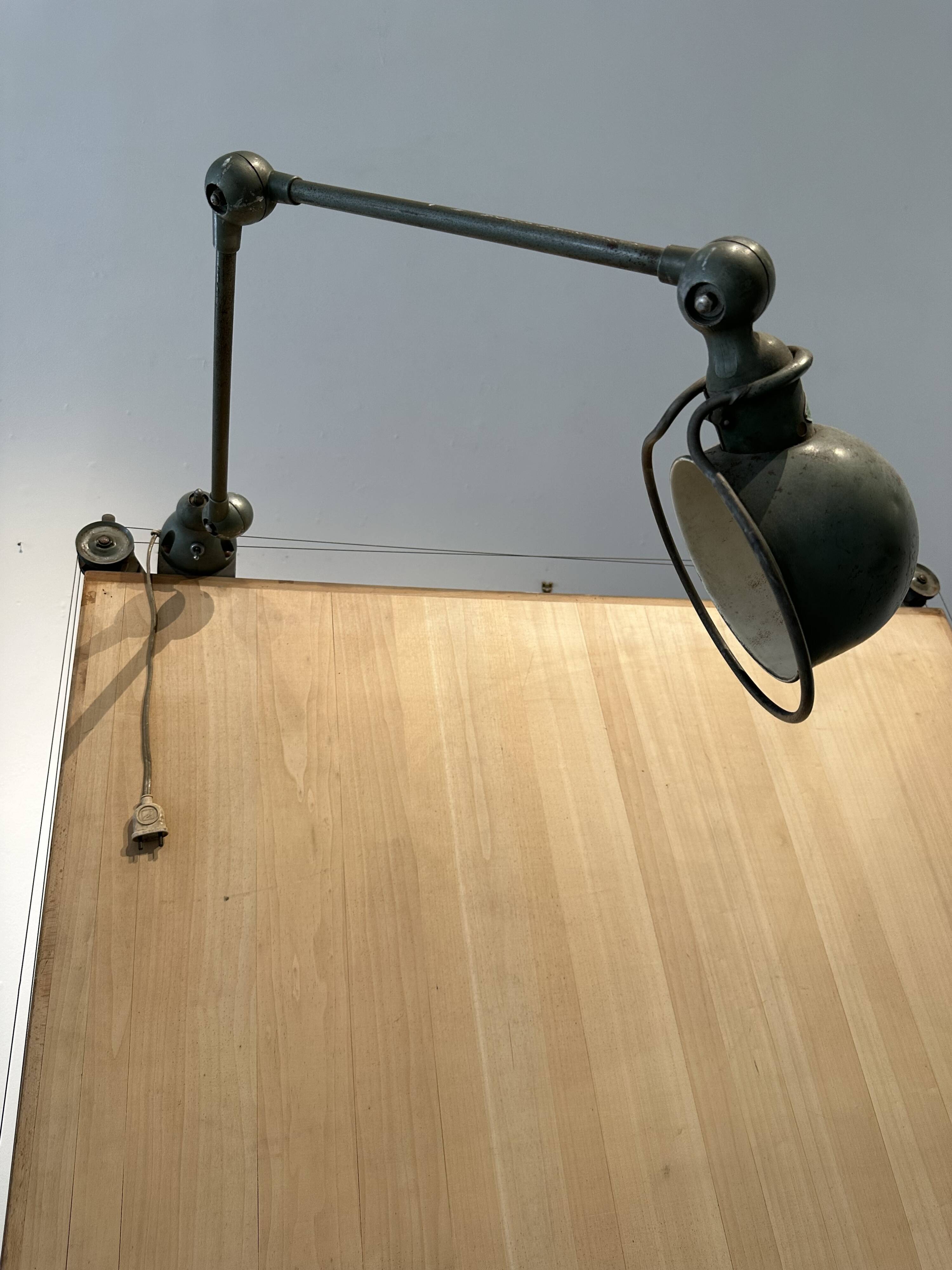 Architect's drawing table by Lucien Sautereau, 1940s – Jieldé lamp