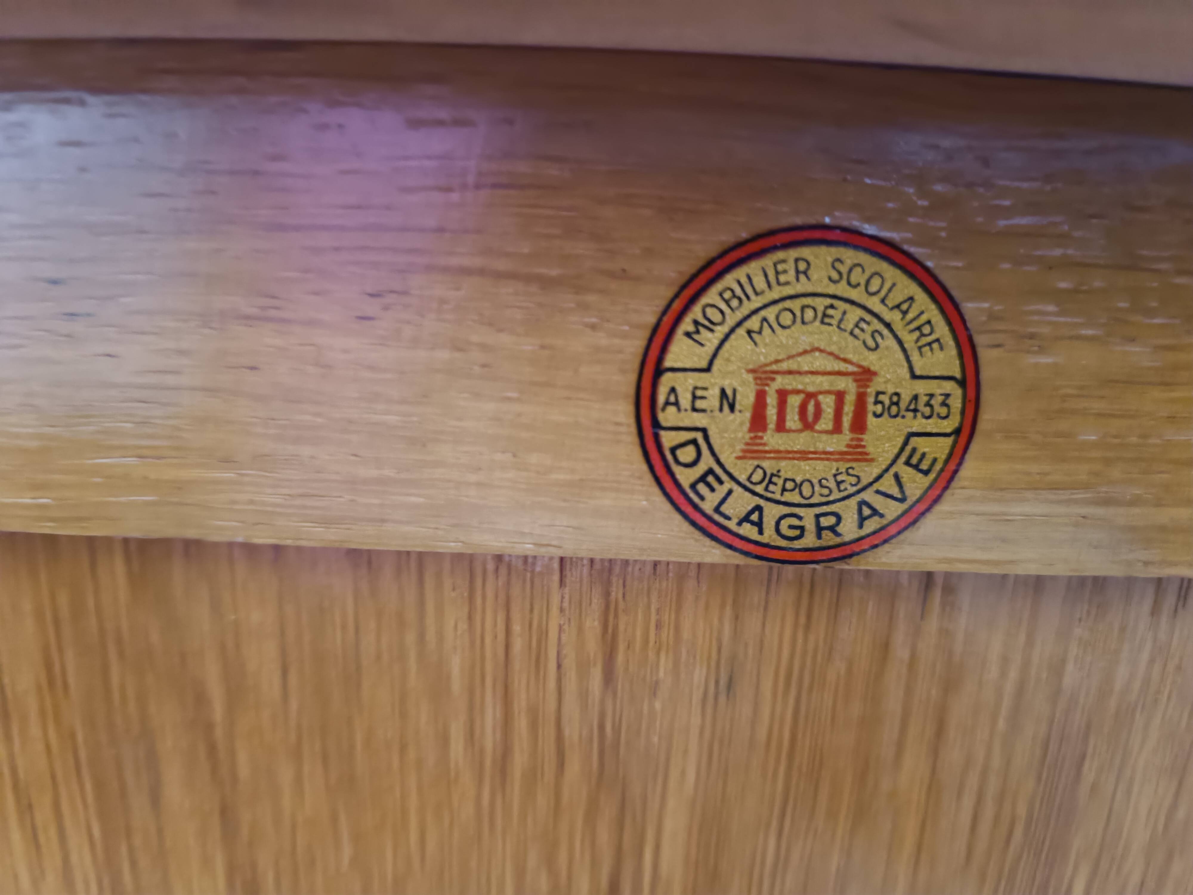 Teachers' desk and its Delagrave chair